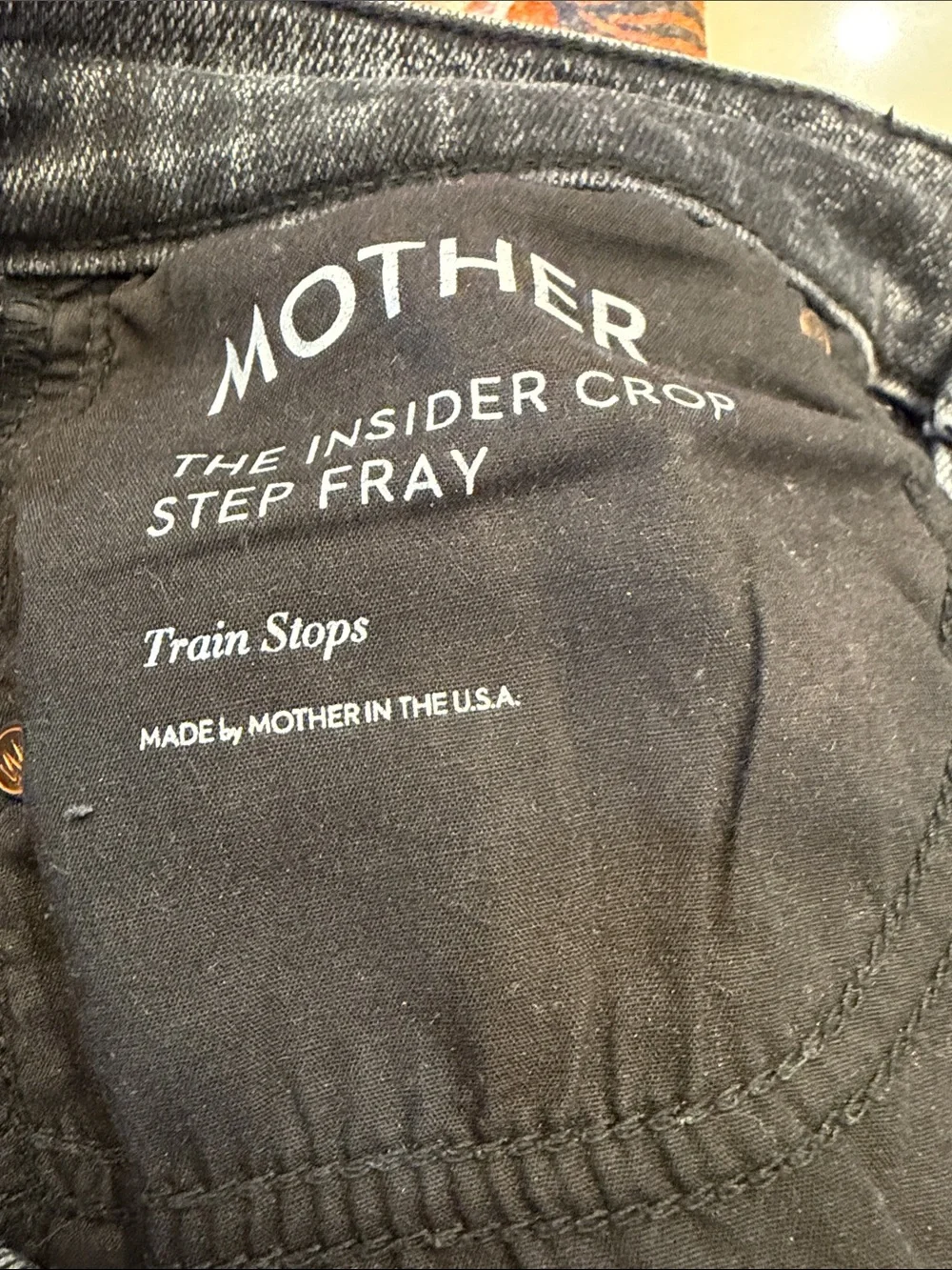 Mother Denim - The Insider Crop Step Fray in Train‎ Stops Size 27